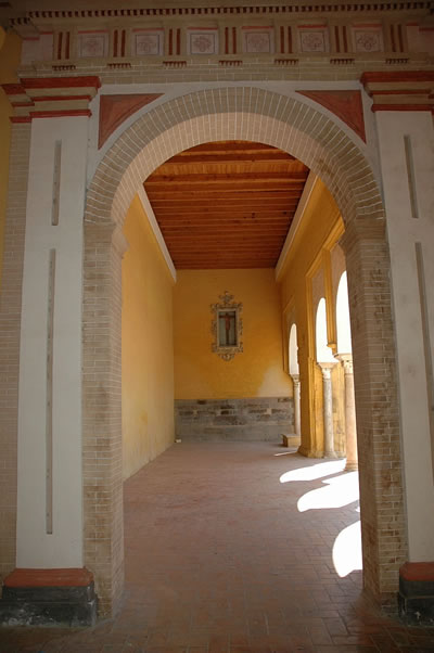 Western portico of Patio de los Naranjos - Cordoba Spain