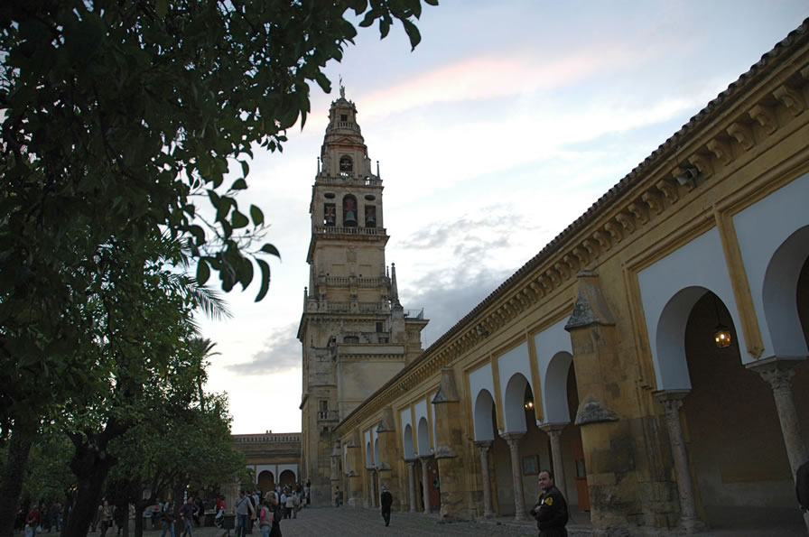 North side of Patio de los Naranjos of the Mosque - Cathedral of Cordoba Spain