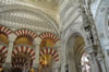 Arcos califales juntos a arcos renancentistas y pináculos góticos