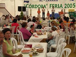 Ham, fried green peppers and a beer - and with live entertainment from the neighborhood girls!