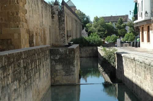 Cordoba's city walls just outside Almodovar gate and Jewish Quarter