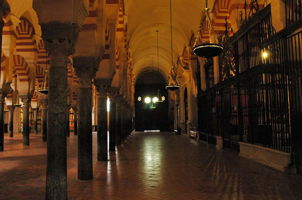 Eastern aisle of Great Mosque - Almanzor's section - Cordoba Spain