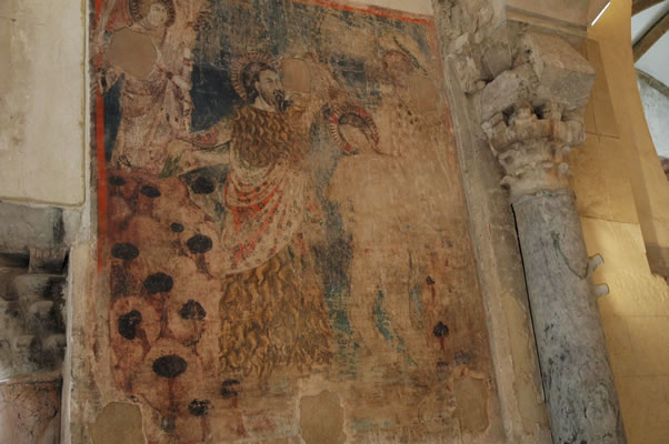 Remains Christian fresco in Cordoba Mosque-Cathedral (Mezquita)